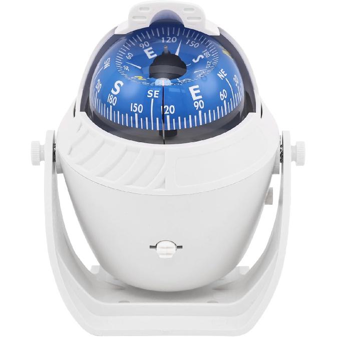 Sea Marine Compass with Mount Compasses Ball Waterproof for Boat Caravan White Sea Marine Compass with Mount for Boat Caravan Truck Car Navigation