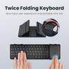Faltbare Bluetooth-Tastatur mit Touchpad Drahtlose Faltbare Tastatur mit PU-Leder für iOS Android Windows, Unterstützt 3 Geräte
