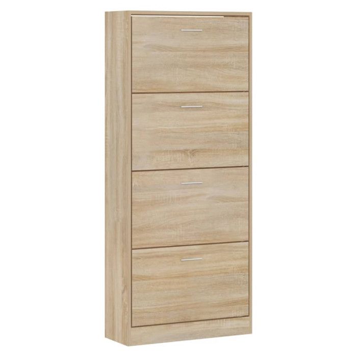 VidaXL Armoire à chaussures Chêne sonoma 63x24x147cm Bois d'ingénierie 342543