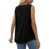 Summer Women's T-shirt Solid Color Comfortable Casual Pleated Square Neck Sleeveless Dovetail Vest Tee