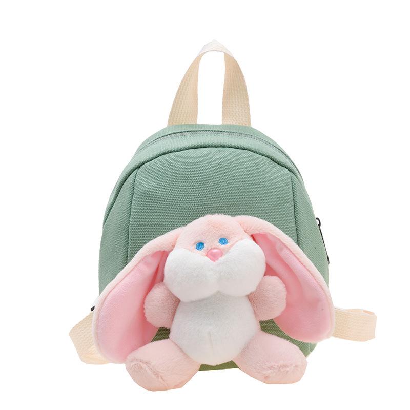 Adorable and Stylish Children's Backpack for Kindergarten Babies, with A Schoolbag-shaped Doll and A Rabbit-shaped Bag