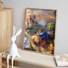 Disney Diamond Painting Classic Romantic Scenes From Beauty and The Beast 5D Diamond Painting Art Embroidery Cross-Stitch Room Decoration