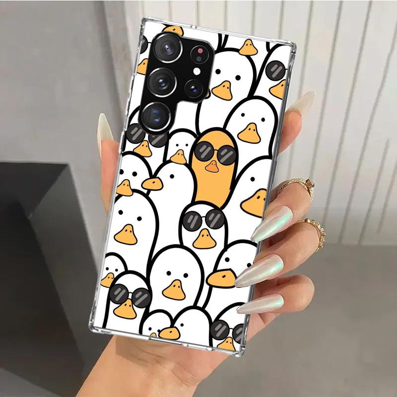 Cartoon Duck Goose Game Phone Case for Samsung Galaxy S26 S24 S23 Ultra S25 Edge S22 S21 Plus S20 FE + Soft Print Shell Funda Ga