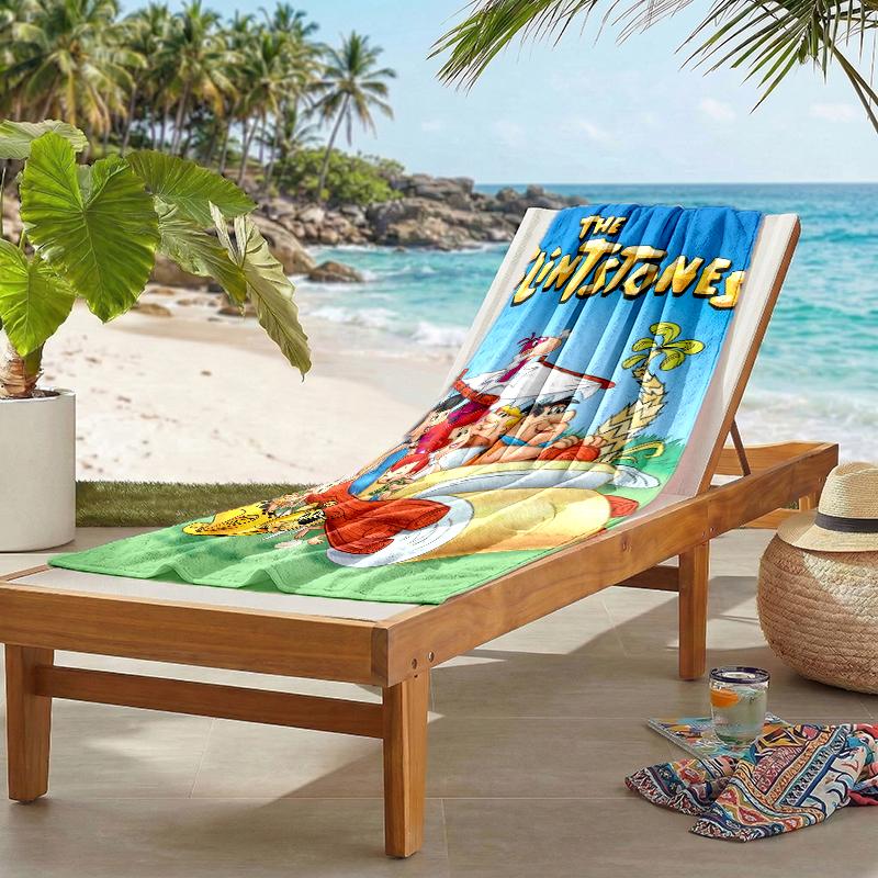 Flintstones Fashion Beach Towel: Ideal for Summer Adventures Soft, absorbent and quick drying suitable for swimming and bathing