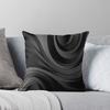 Abstract Gray Black Swirls Throw Cushions & Pillows Without Core