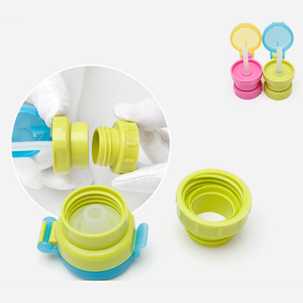 2Pcs Baby Anti Choke Straw Lid Portable Spill Proof Replacement Cap for Kids Bottle Drinking