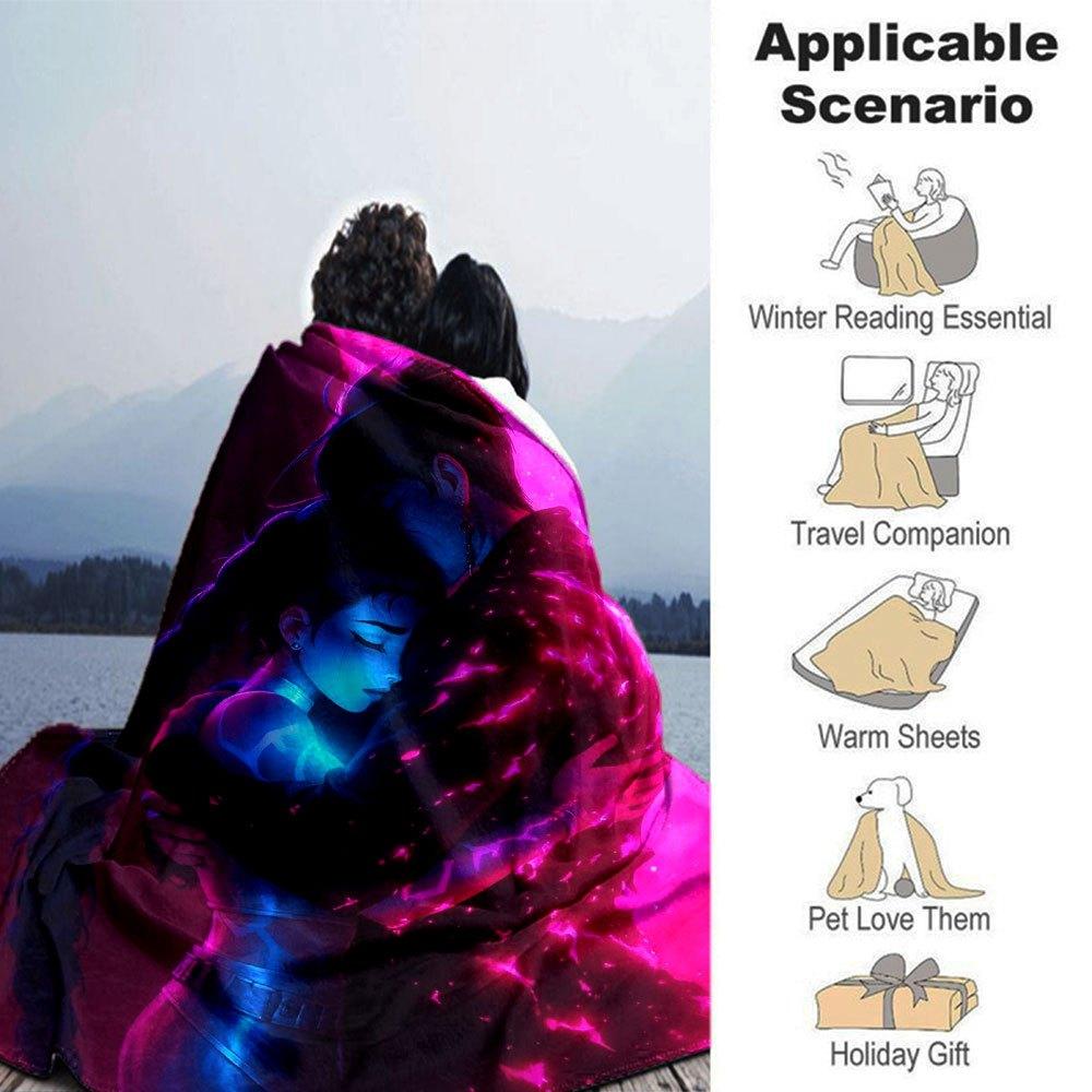1pc Hunter X Kopo Group Themed Flannel Blanket Suitable for Bed, Home Decor, Graduation Gifts, Easter, Back To School, Christmas, All Season Use