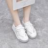 Little White Shoes Women's Shoes Spring and Summer Cowhide Mesh Single Shoes Flat Baseplate Shoes Lace-up Casual Shoes