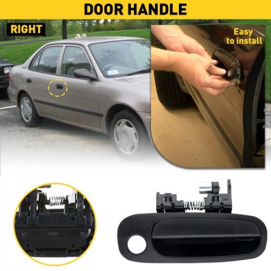 For 98-02 TOYOTA COROLLA Outside Right Black Front RH Outer Side Door Handle