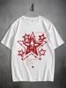 Men's Graphic Tee - Casual & Loose Dark Academia Short Sleeve T-Shirt Oversized Baggy Tops T-Shirt Black