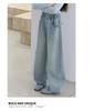 2026 Girls' Spring/Fall Versatile Jeans: Straight & Wide Leg Pants for Middle School Students