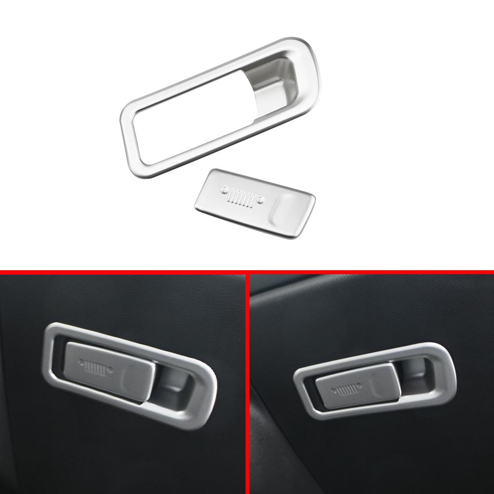 

ABS Silver Car Storage Box Handle Trim for Jeep Renegade 2015 2016 2017 2018 2019- 2023 LHD Glove Box Protect Cover Sticker срібний
