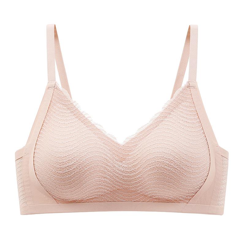 

Кружевное цельное нижнее белье без маркировки, женский антипровисающий бюстгальтер с фиксированной чашкой и открытой спиной, со стальным кольцом XXL