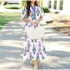 2025 New Women's V-neck Flower Print Dress