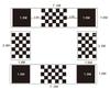 360° Panorama Correction Cloth Set: 4 Chessboard Cloths for 2D Panorama Installation & Debugging, Size 1.6x1.2M