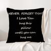 Funny Hug Me Cushion Cover Natural Linen Organic Fabric Double-Sided Printing Sofa Home Decor Gift Pillow Cover