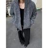 70% Wool Full-Zip Mohair Hooded Sweater Jacket for Autumn/Winter
