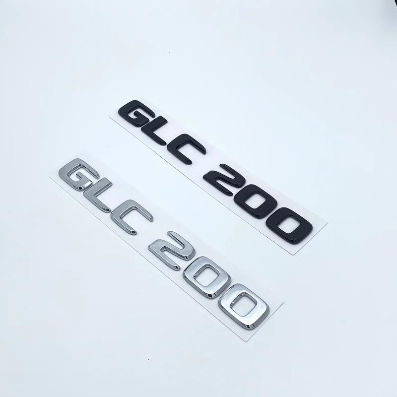 AATN1 3D ABS Chrome Black Letters GLC260 GLC300 GLC350 GLC220d GLC350e 4Matic Emblem for Mercedes Benz GLC X253 Car Trunk Logo Sticker
