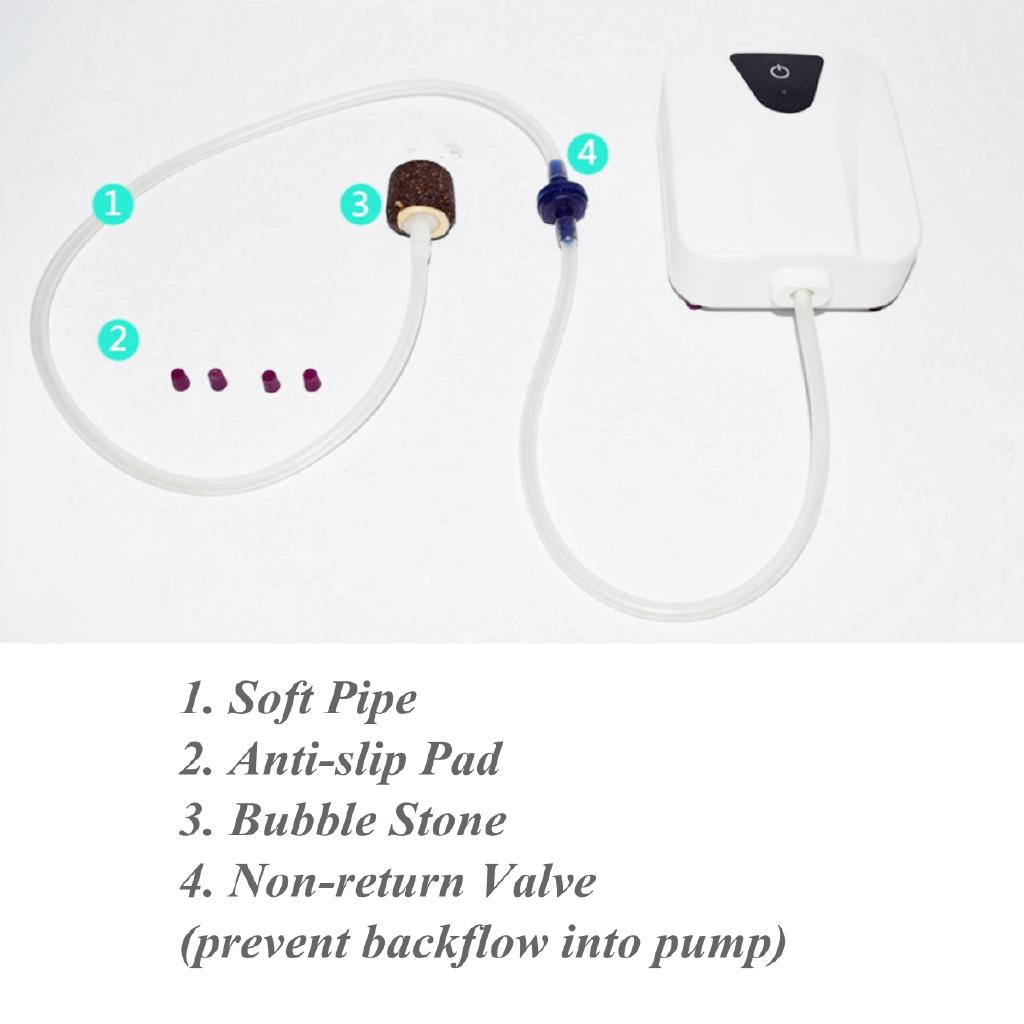 2 L / Min 3 Colors USB Solar Powered Oxygenator Water Pump Oxygen Pond Turbine Water Museum Air Pump for Plants Fish Tank Home Garden