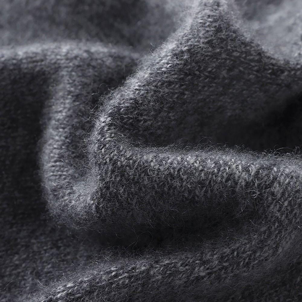 Fashion Cashmere Cashmere Knitted Hat Solid Color Rolled Edge Beanie Hat Unisex Ear Protection Cap