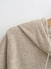 2026 Women's Chic Waist-Cinching Diamond Hooded Cardigan & Micro-Flare Pants Set