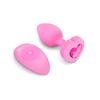 Remote Controlled Anal Plug - B-Vibe Vibrating Heart Plug S/M Pink