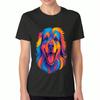 Colorful Dog Portrait Unisex Cotton T Shirt, Premium Cotton Quality Print, Durable And Longlasting, Relaxed And Fashionable, Featuring A Stunning Vibr