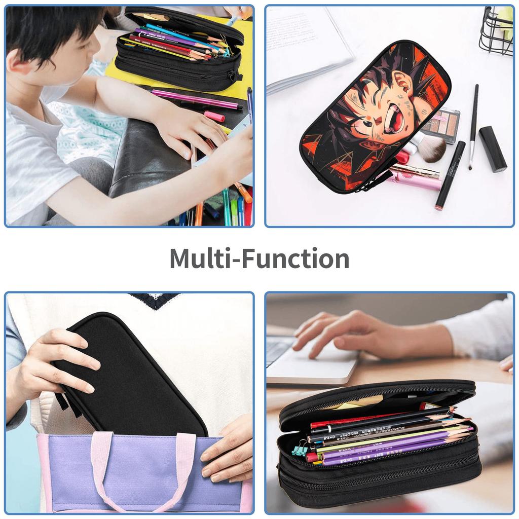 Custom Dragon Ball Super Saiyan Goku Large Capacity Bags for Child Handheld Study Bag for Boys Gilrs Kids