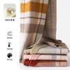 Double-sided Plaid Scarf Wool Shawl for Women Yarn Dyed Plaid Winter Warm Versatile Wool