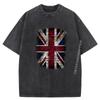 Grunge Britische Flagge UK Distress Punk Stil Designer T-Shirt Lustiges Shirt Herren Vintage Gewaschene Kleidung Herren Geschenk