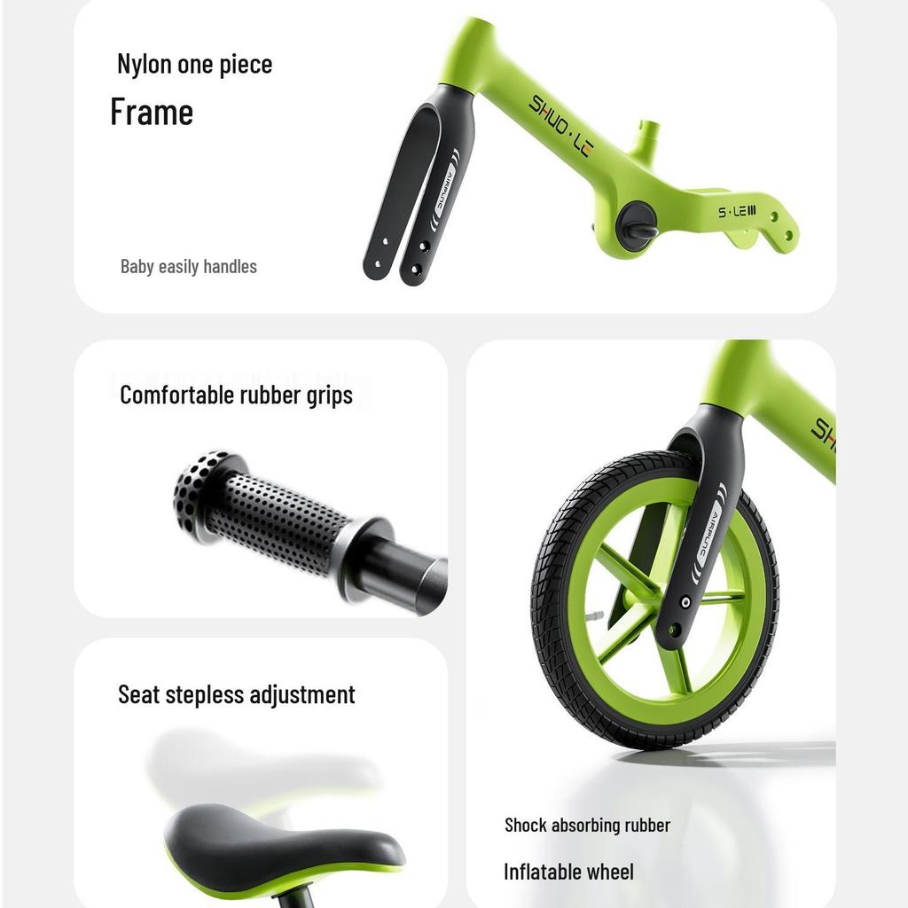 12-Inch Kids' Balance Bike for Ages 1-6: No Pedals, Two Wheels, Walker & Glider