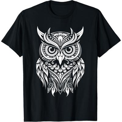 Owl Mandala Graphic Women Men Girls Boys T-Shirt