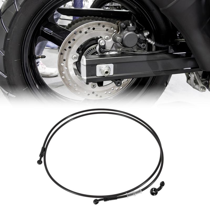 UXCELL 220cm Motorcycle Brake Clutch Oil Hose Line Nylon Stainless Steel Wire Braid PU