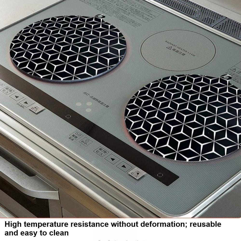 Anti Slip Induction Cooktop Mat Heat Insulating Induction Cooktop Protector Silicone Pad for Kitchen Countertops Dining Table