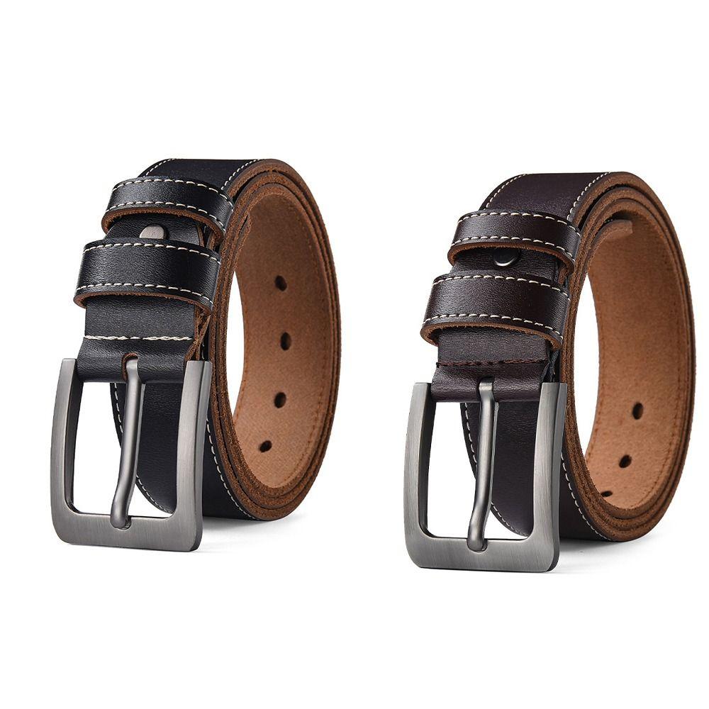Retro Leather Belt Classic Casual Belts Luxury Waist Belts  Daily Wear