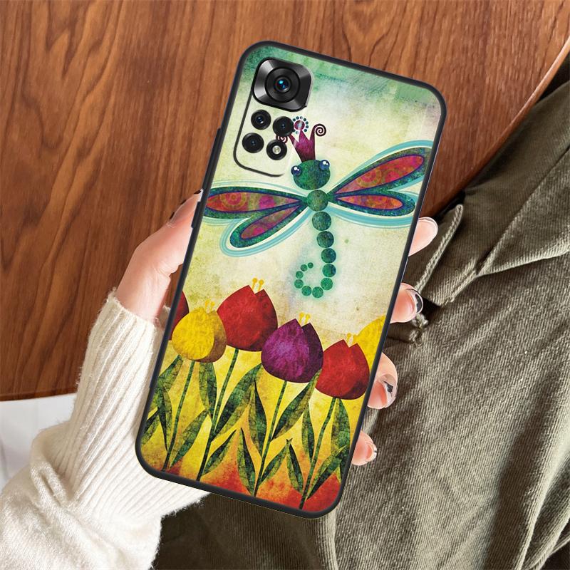 Tulips Flower Spring Case For Xiaomi Redmi Note 14 Pro 13 12 11 10 15 Pro Plus Redmi 15 C 13 10C 12C 14C 13C Cover