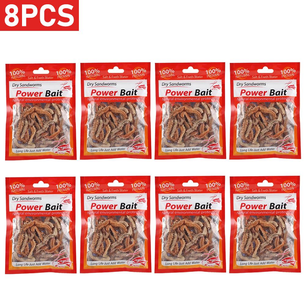 Lifelike Dry Lugworm Sandworms Fishing Lures Saltwater Freshwater Feeder Sea Fishing Worms Smell Soft Artificial Bait Lures