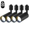 UEWIT Spotlights, Set of 4, Duct Rail Lighting, Remote Control, Dimmable, Warm White, Daylight White, E11 Base, 4.5W (40W Equivalent), Scandinavian