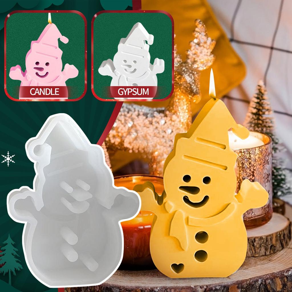 Snowman Aromatherapy Car Silicone Mold Christmas Snowman Shaped Dropping Pendant Mold