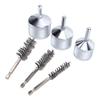 3PCS Metal Copper Pipe Cleaner Set with with 3Pcs Steel Pipe Cleaning Brushes for Refrigeration Ventilation