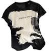 Women's Loose Fit Color-block Letter Knit Top