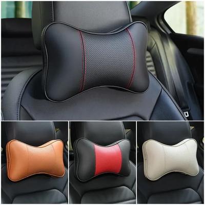 2 ADET En Kaliteli İnek Derisi Araba Boyun Yastığı Baş Dayama Boyun Yastığı Desteği Otomatik Evrensel Koltuk Yumuşak Nefes Alabilir İç Dekorasyon