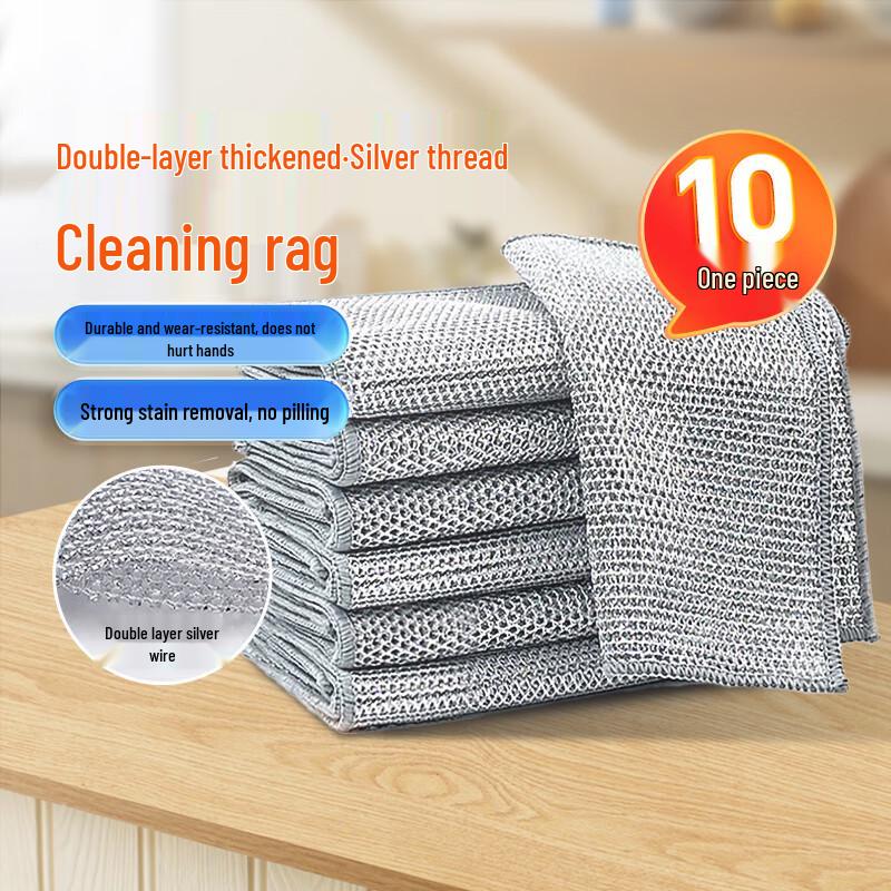 Sodolike Double-Sided Kitchen Dishcloths, 10-Pack