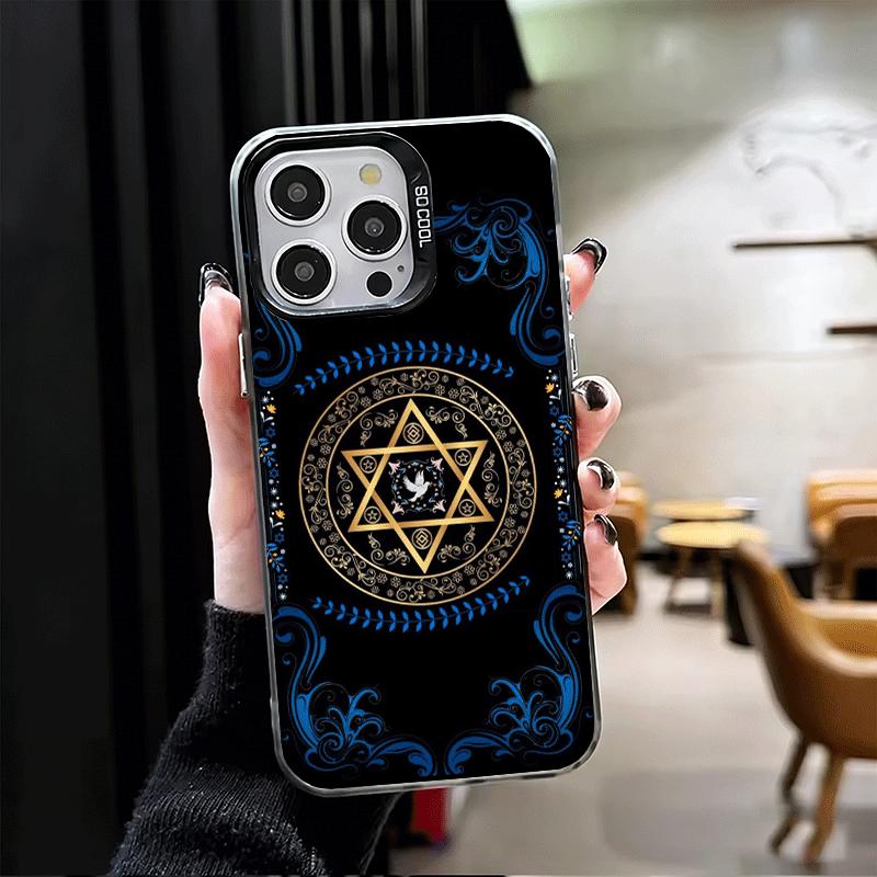 David Jewish Star Symbol Shockproof Phone Case for iPhone 17 Air 16 16E 15 Pro Max 14 Plus 13 Mini 12 Back Cover Anti Fall Funda