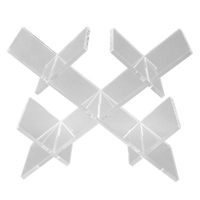 Wine Rack Countertop Lattice Freestanding 5 Bottle Wine Holder Transparent Acrylic Tabletop Wine
