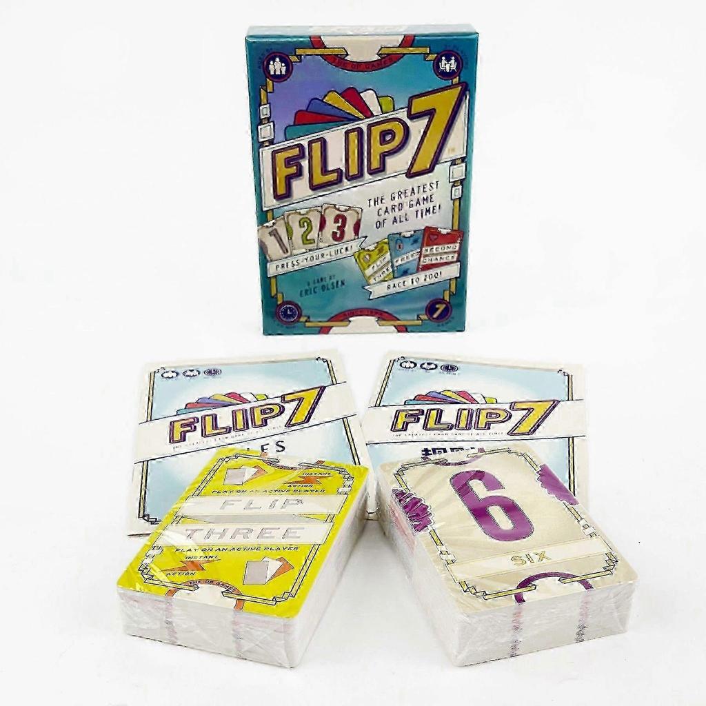 2025 2025 Flip 7 Brettspiel Kartenspiele Unterhaltsames Strategisches Tischspiel Für Familie Freund
