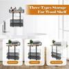 Wood and Iron Bathroom Shelf Rust Proof Storage Rack Wall Mounted Shelf  Kitchen Storage