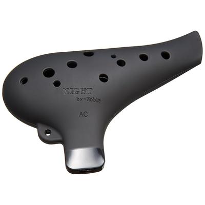 NIGHT by Noble Night Ocarina, Plastic, AC, Black Rubber Finish