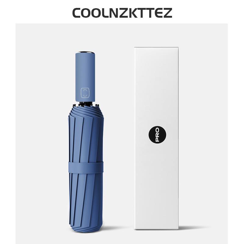 Trefaldigt automatiskt UV-skyddande paraply med anpassad logotyp