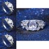 Gemstone Ring Bling White White Rhinestone Diamond